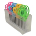 Arts & Crafts Supplies | Westcott 13140 5 in. Long 1.75 in. Cut Length Rounded Tip Kids Scissors Teacher's Pack - Straight Assorted Color Handles (12/Pack) image number 1