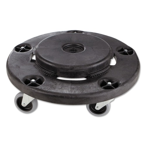 Just Launched | Rubbermaid Commercial FG264000BLA 18 in. x 6.63 in. 250 lbs. Capacity Brute Round Twist On/Off Dolly - Black image number 0