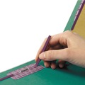 File Folders | Smead 26785 2 in. Expansion End Tab Pressboard Classification Folders with 6 SafeSHIELD Fasteners - Letter Size/Green (10/Box) image number 3