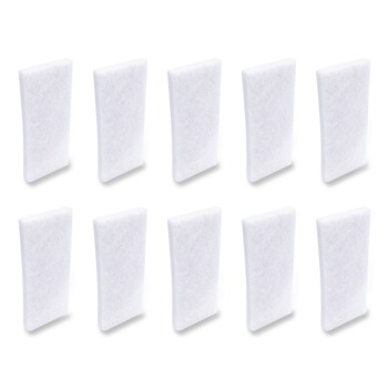 CLEANING CLOTHS | Boardwalk 7100360064 4.62 x 10 Fine Grade Utility Pad - White (10/Carton)