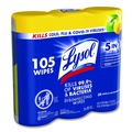 Hand Wipes | LYSOL Brand 19200-82159 7 in. x 7.25 in. 1-Ply Disinfecting Wipes - Lemon and Lime Blossom White (3/Pack) image number 1
