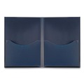 File Folders | Oxford 57455EE 11 in. x 8.5 in. 200-Sheet Capacity Poly Double Stuff Gusseted 2-Pocket Folder - Navy image number 1