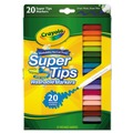 Washable Markers | Crayola 588106 Fine/Broad Bullet Tips Washable Super Tips Markers - Assorted Colors (20/Set) image number 0