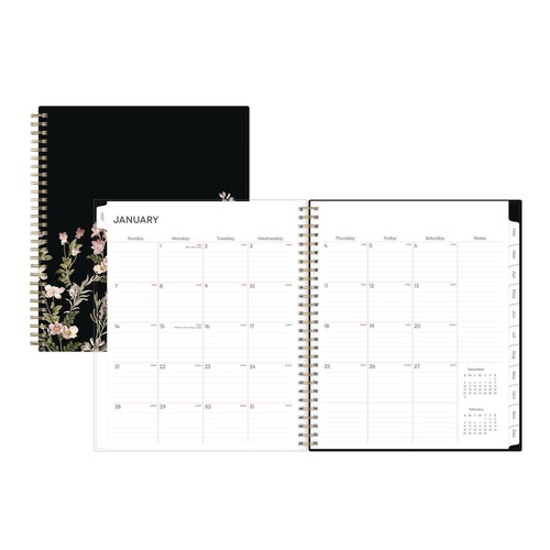 Notebooks & Pads | Blue Sky 143947 10 in. x 8 in. 12-Month (Jan-Dec 2026) Nevaeh Monthly Planner - Black/Multicolor Cover image number 0