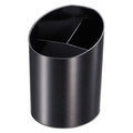 Desktop Organizers | Officemate 26042 4.25 x 4.5 x 5.75 Recycled Big Plastic Pencil Cup - Black image number 1