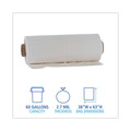 Trash & Waste Bins | Boardwalk K7663WCK 38 in. x 63 in. 60 Gallon 2.7 mil Industrial Drum Liners Rolls - Clear (50/Carton) image number 3