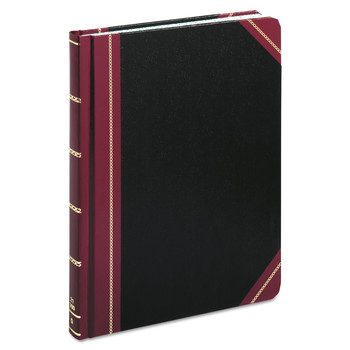 PRODUCTS | Boorum & Pease 21-300-R 10.13 x 7.78 Sheets Single-Page Record-Rule Extra-Durable Bound Book - Black/Maroon/Gold Cover