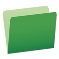 File Folders | Pendaflex 152 BGR Straight Tabs Letter Size Colored File Folders - Green/Light Green (100/Box) image number 0