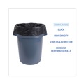 Trash & Waste Bins | Boardwalk V8046EKKR01 45 Gallon 19 microns 40 in. x 46 in. High-Density Can Liners - Black (25 Bag/Roll, 6 Roll/Carton) image number 5