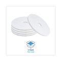 Just Launched | Boardwalk BWK4017WHI 17 in. Diameter Polishing Floor Pads - White (5/Carton) image number 5