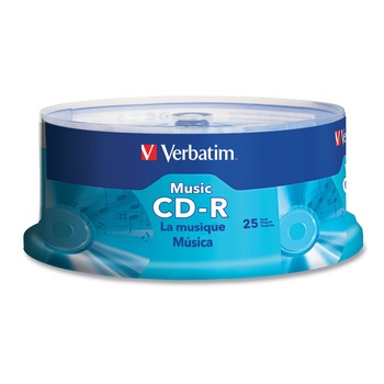 Verbatim 96155 700 MB/80 min 40x Spindle CD-R Music Recordable Disc - Silver (25/Pack)