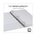 Just Launched | Samsill 18957 11 in. x 8.5 in. 3 Rings 1.5 in. Capacity Earth's Choice Plant-Based Round Ring View Binder - White image number 2