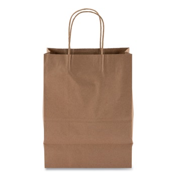 PRODUCTS | Kari-Out 1200050 8 in. x 5 in. x 11 in. Twisted-Paper Handles Kraft Paper Bags - Natural (250/Carton)