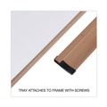 White Boards | Universal UNV43620 96 in. x 48 in. Deluxe Melamine Dry Erase Board - Melamine White Surface, Oak Fiberboard Frame image number 4