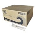 Cutlery | Boardwalk BWKFORKWHPSIW Heavyweight Wrapped Polystyrene Plastic Fork Cutlery - White (1000/Carton) image number 0