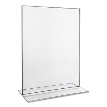 Universal UNV76864 2-Sided T-Style 8-1/2 in. x 11 in. Freestanding Frames - Clear (2/Pack)