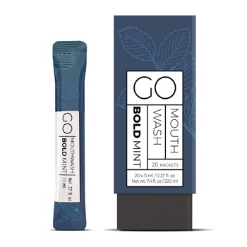  | Go Mouthwash MW20BOLD 0.37 oz Individual Mouthwash Packets - Bold Mint Flavor (20/Pack)
