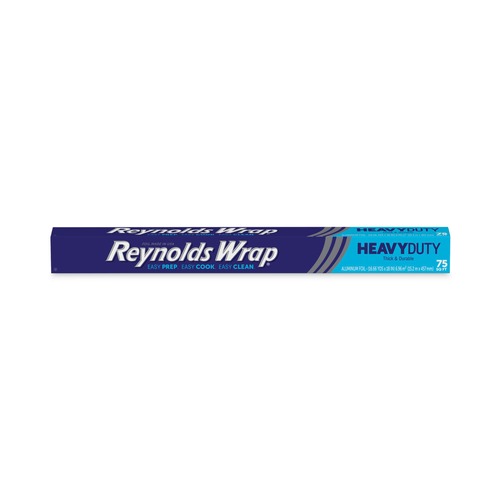 Food Wraps | Reynolds Wrap PAC F28028 18 in. x 75 ft. Heavy-Duty Aluminum Foil Roll - Silver image number 0