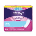 Skin Care & Hygiene | Always 10796 Thin Daily Panty Liners, Regular, 120/pack, 6 Packs/carton image number 0