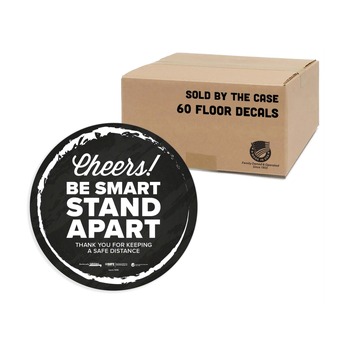 PRODUCTS | Tabbies 79185 BeSafe Messaging 12 in. Floor Decals - Black/White (60/Carton)