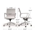 Office Chairs | Alera ALESK4244 16.93 in. to 20.67 in. Seat Height Supports Up to 275 lbs. Siskin Fabric Managers Chair - Gray Seat/Back, Chrome Base image number 2