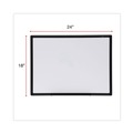 White Boards | Universal UNV43630 24 in. x 18 in. Design Series Deluxe Dry Erase Board - White Surface, Black Anodized Aluminum Frame image number 2