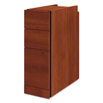 HON H105093.COGN 9.5 in. x 22.75 in. x 28 in. 3-Drawers: Box/Box/File Legal/Letter Narrow Pedestal - Cognac