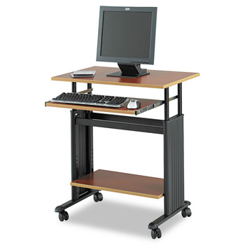 Safco 1925CY 29.5 in. x 22 in. x 29 in. to 34 in. Muv 28 in. Adjustable-Height Desk - Cherry/Black