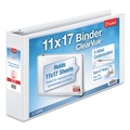 Binders | Cardinal 22142V4 Clearvue 11 in. x 17 in. 3 in. Capacity 3 Slant-D Ring Binder - White image number 0