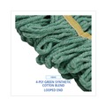  | Boardwalk BWK501GN 5 in. Headband Super Loop Cotton/Synthetic Fiber Wet Mop Head - Small, Green (12/Carton) image number 6