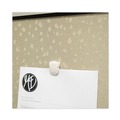 Desk Shelves | Advantus 75300 40 Sheet Capacity Wall Clips for Fabric Panels - White (4/Pack) image number 4