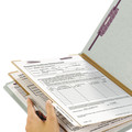 File Folders | Smead 26810 2 in. Expansion End Tab Pressboard Classification Folders with 6 SafeSHIELD Fasteners - Letter Size/Gray-Green (10/Box) image number 5