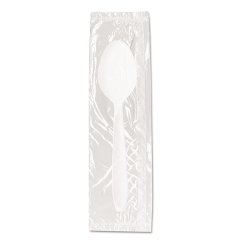 SOLO RSW3-0007 Teaspoon Individually Wrapped Reliance Mediumweight Cutlery - White (1000/Carton)