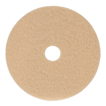 Boardwalk BWK4019ULT 19 in. Diameter Burnishing Floor Pads - Tan (5/Carton)