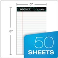 Notebooks & Pads | TOPS 63360 Docket Ruled Perforated Pads, Narrow Rule, 5 X 8, White, 50 Sheets, 12/pack image number 2