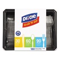 Cutlery | Dixie CH0369DX7 Knives/Spoons/Forks Heavyweight Polystyrene Cutlery - Clear (10/Carton) image number 0