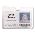 Label & Badge Holders | Advantus 75456 4.13 in. x 3.38 in. Holder 3.75 in. x 2.75 in. Insert Horizontal ID Badge Holders with Clip - Clear (50/Pack) image number 2