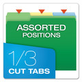 File Folders | Pendaflex 54460EE 1/3-Cut Tabs: Assorted Letter Size Double Stuff File Folders - Assorted Colors (50/Pack) image number 2