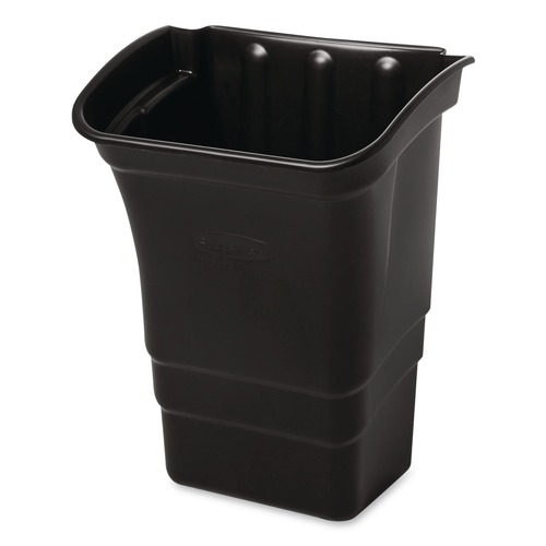 Cleaning Carts | Rubbermaid Commercial FG335388BLA 8 Gallon Rectangular Optional Utility Cart Refuse/Utility Bin - Black image number 0