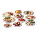 Bowls and Plates | Vegware VW-P013NFA 9 in. Diameter Nourish Molded Compostable Fiber Plate Tableware - White (500/Carton) image number 3