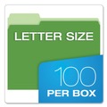 Just Launched | Pendaflex 152 1/3 BGR 1/3-Cut Tabs Assorted Letter Size Colored File Folders - Green/Light Green (100/Box) image number 4