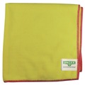 Cleaning Cloths | Unger MF40Y 16 in. x 15 in. SmartColor Heavy-Duty MicroWipes - Yellow/Red (10/Pack) image number 0