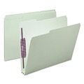 File Folders | Smead 14934 2 in. Expansion Recycled Pressboard Folders with 2 SafeSHIELD Fasteners - Letter Size/Gray-Green (25/Box) image number 0