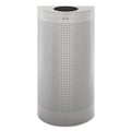 Trash & Waste Bins | Rubbermaid Commercial FGSH12EPLSM 12 gal. Designer Line Silhouettes Steel Waste Receptacle - Silver Metallic image number 0