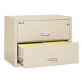 Office Filing Cabinets & Shelves | FireKing 2-3822-CPA 2 Legal/Letter-Size File Drawers 37.5 in. x 22.13 in. x 27.75 in. Insulated Lateral File - Parchment image number 2