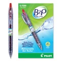 Pens | Pilot 31602 Fine 0.7 mm Retractable Red Ink B2P Bottle-2-Pen Recycled Gel Pen - Translucent Blue Barrel (1-Dozen) image number 3