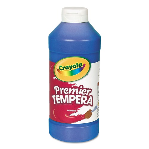 Acrylic & Tempera Paint | Crayola 54-1216-042 16 oz Premier Tempera Paint - Blue image number 0