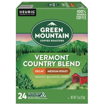 Green Mountain Coffee 5000330141 Coffee K-Cups - Vermont Country Blend Decaf (24/Box)