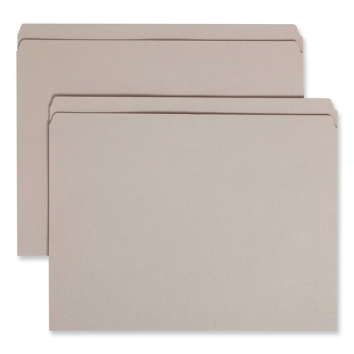 File Folders | Smead 12310 0.75 in. Expansion Reinforced Top Tab Colored File Folders - Letter Size/Gray (100/Box) image number 0