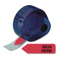 Page Flags | Redi-Tag B81024 Sign Here Arrow Message Page Flags in Dispenser - Red (120/Pack) image number 2